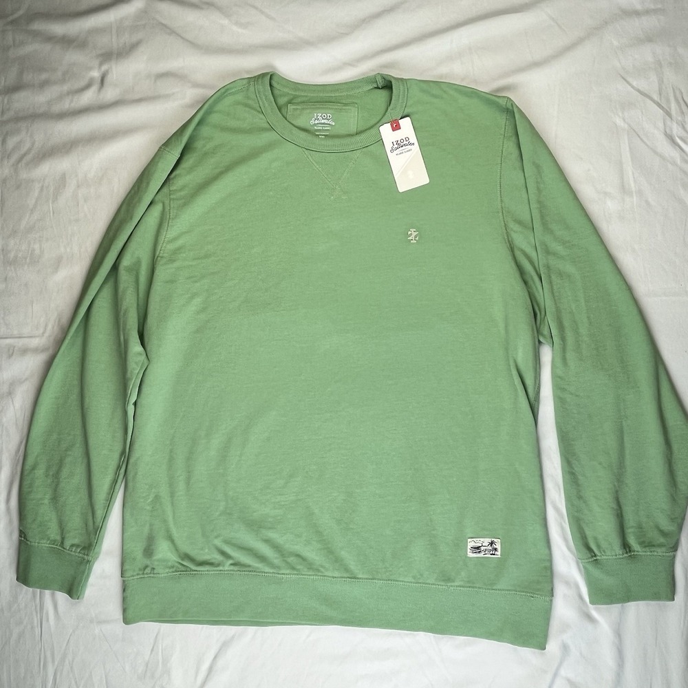 IZOD‎ Saltwater Pullover Relaxed Classic Terry Crew Neck Pullover Men's Size 2XL - Picture 12 of 13